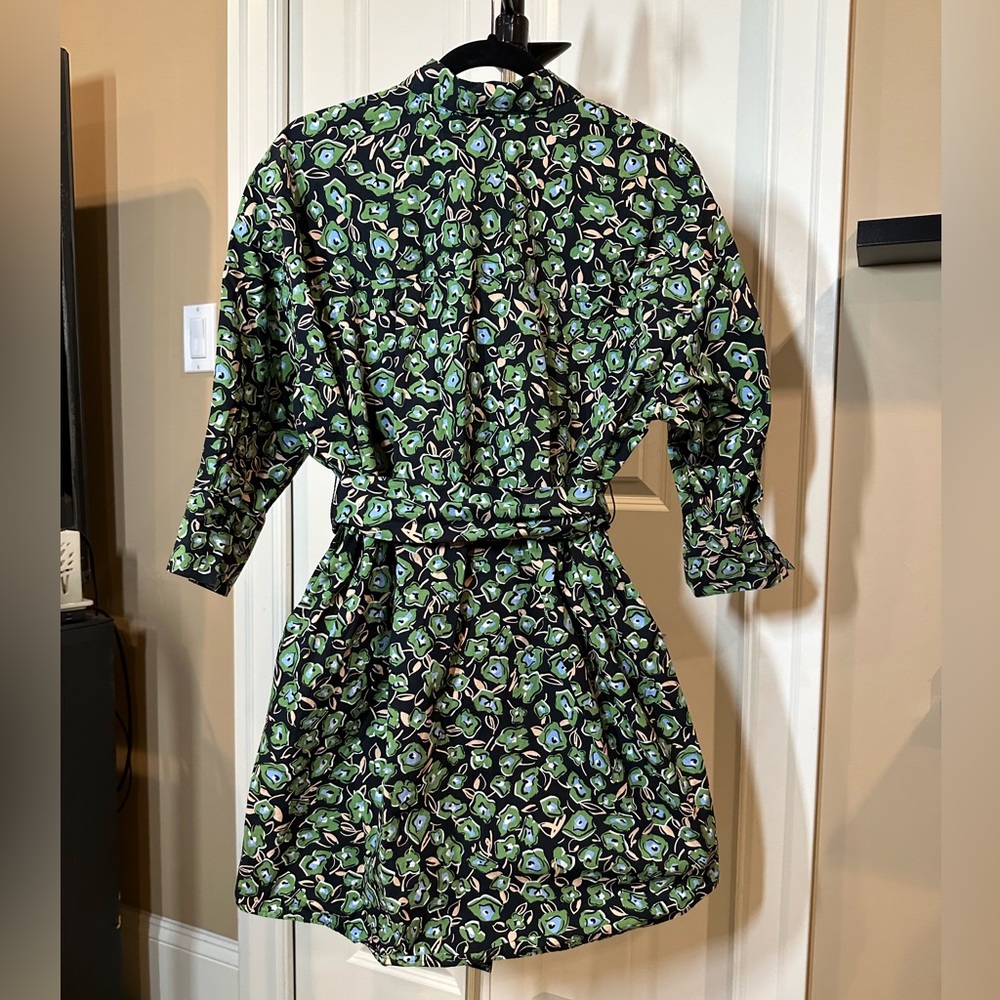 Floral Oversized Zara Shirt Dress - Picture 3 of 10